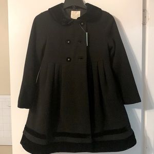 Girls Black Peacoat